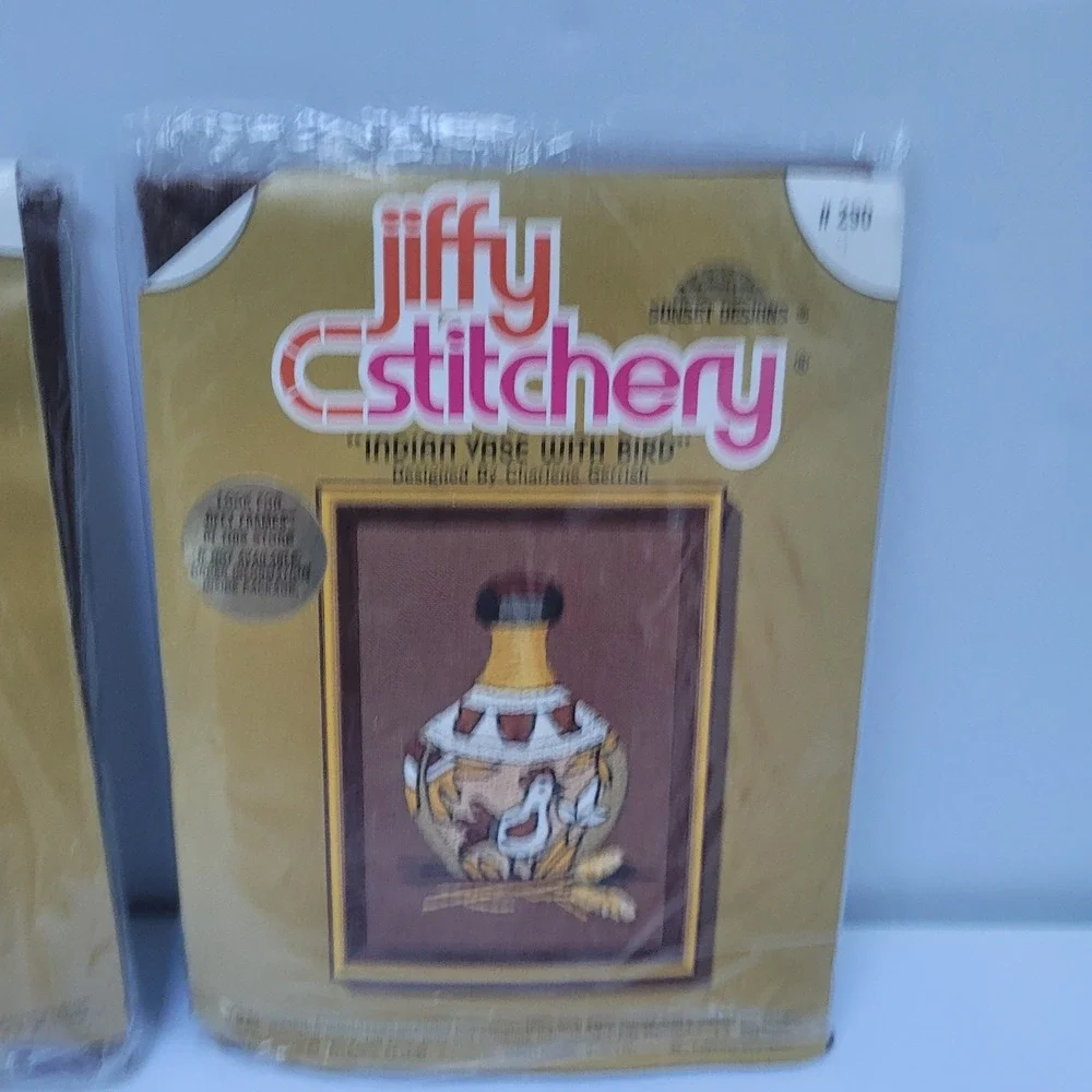 Sunset Designs Embroidery Native American Pottery Kits Lot of 4 Charlene Gerrish